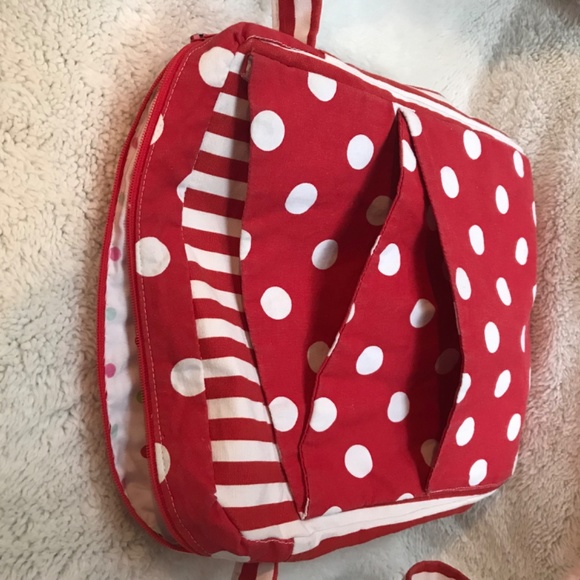 Red and white polka dot shoulder bag - Picture 2 of 5